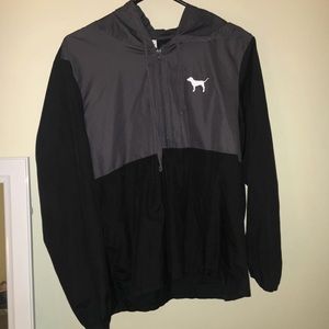 VS pink windbreaker quarter zip